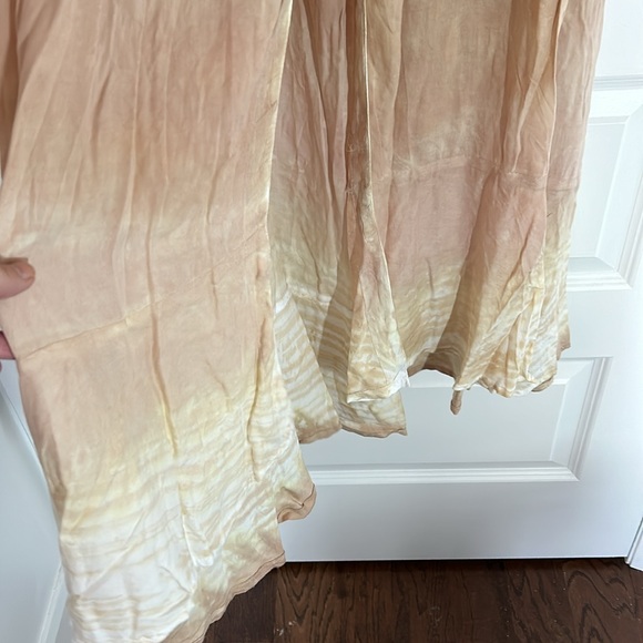 TIERA HAWAII - handmade rayon maxi dress tie dye tan one size (see measurements) - Picture 5 of 10